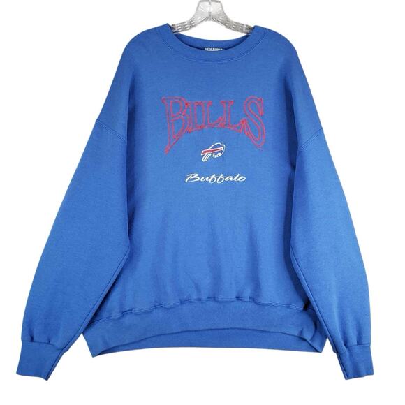 Vintage Buffalo Bills Sweatshirt Mens XXL Blue NFL Football Lee Crewneck 90s - Picture 2 of 9
